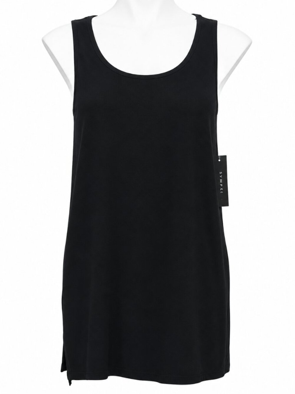 TAHARI small womens long black sleeveless top. Casual comfy relaxed fit tank
